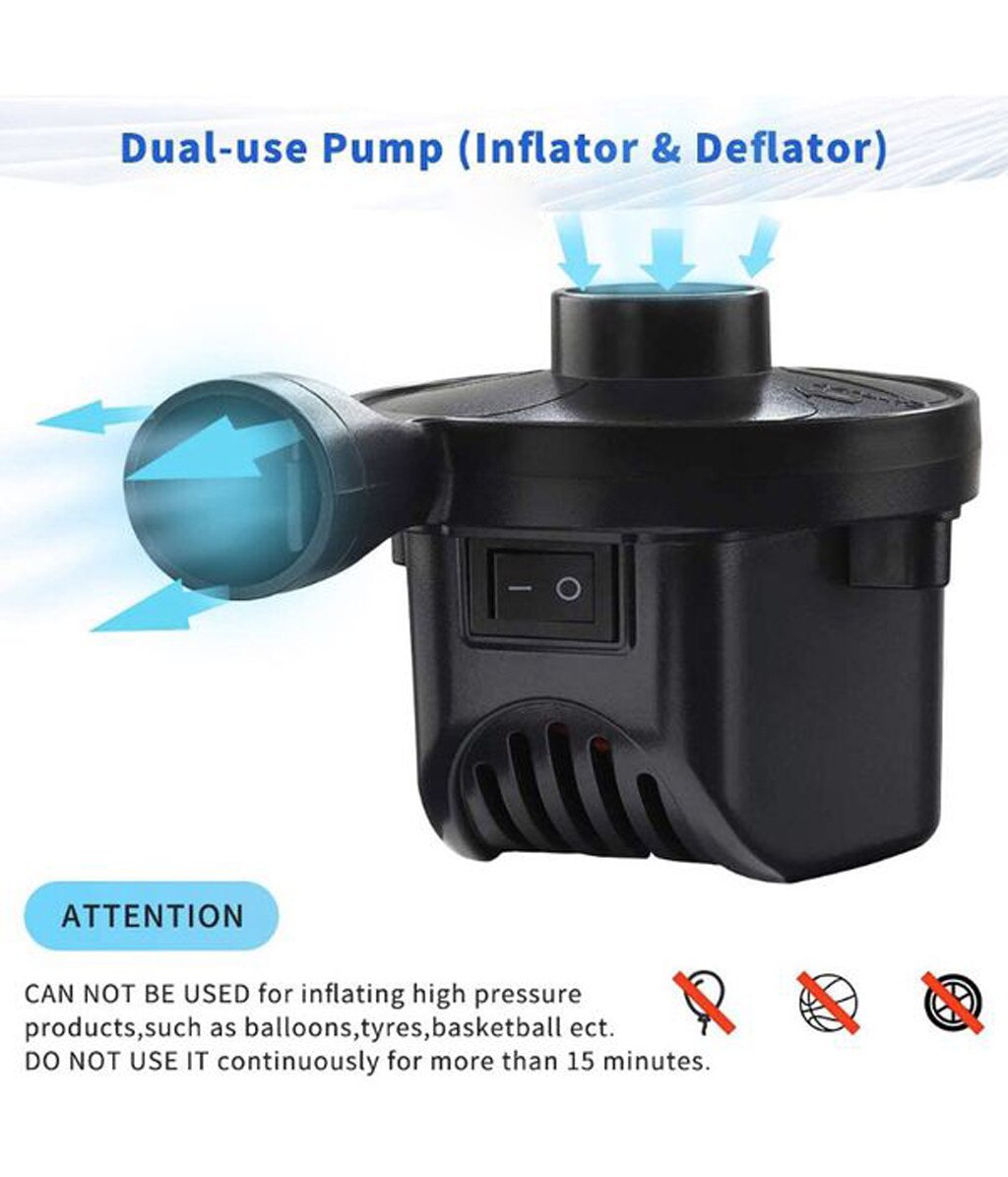 DC 12V Electric Air Pump 3 Nozzles Air compressor Universal Home Car Inflatable Pump For Air Mattress Swimming Ring Pool Air Bed