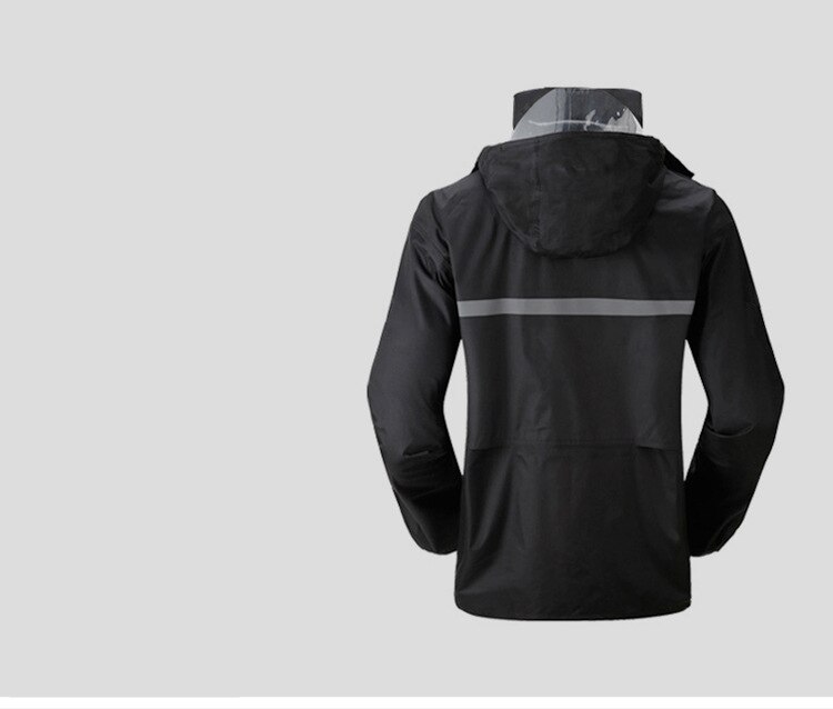 Mannen Ondoordringbare Regen Jas Voor Motorfiets Twee Lagen Waterdichte Stof Regenjas Set Mannen Ondoordringbare Regen Jas Voor Motorfiets Twee Lagen Waterdichte Stof Regenjas Set