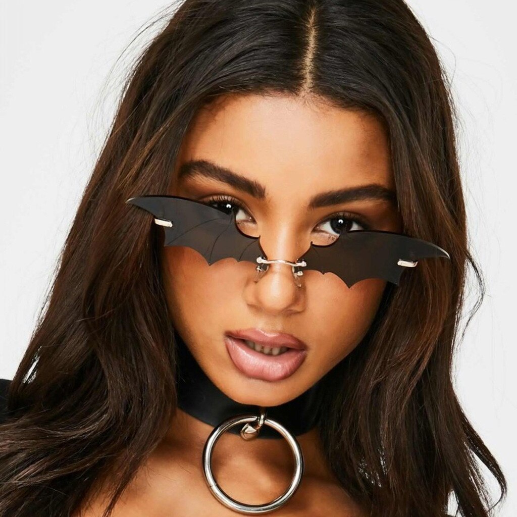 Grappige Bat Vorm Retro Zonnebril Bril Eyewear Shades Vintage Onregelmatige Unisex # PY10