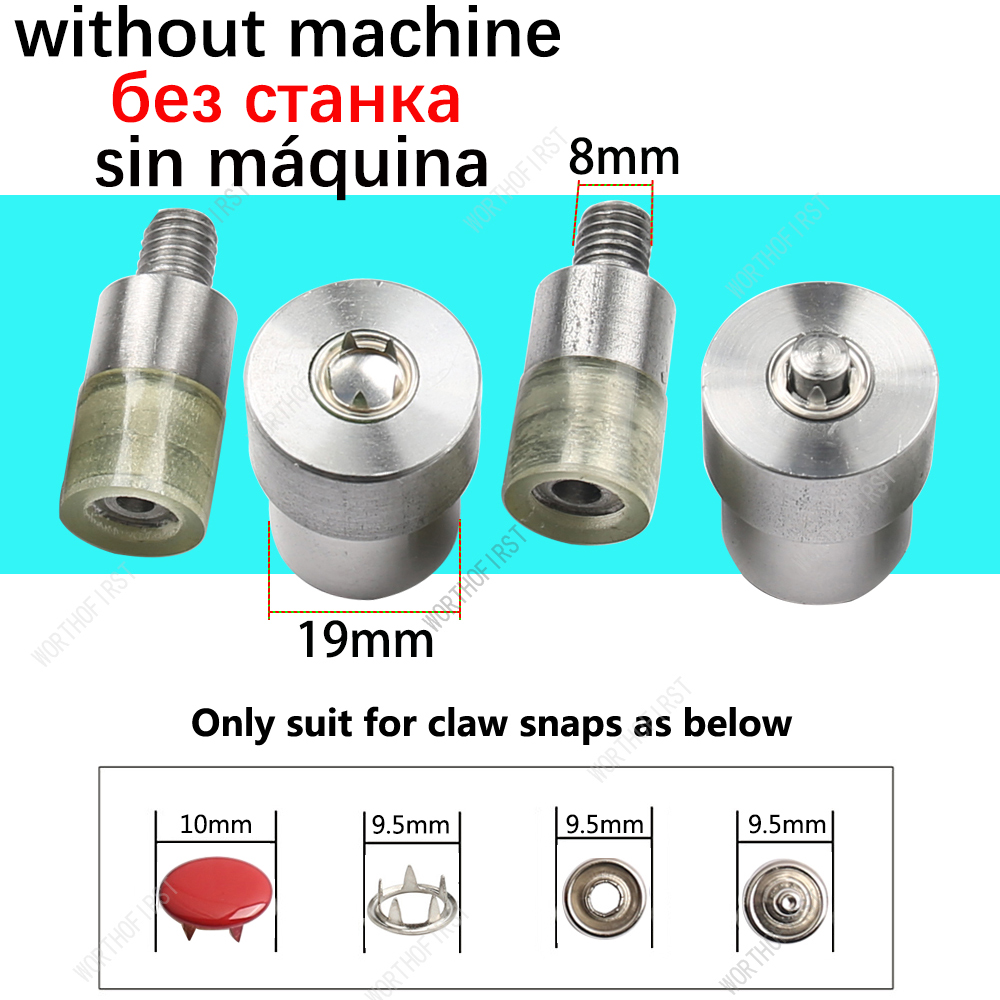 Aluminium handpons persmachine en stalen matrijzen voor drukknopen oogje doorvoertule parel klinknagel jeans knop mal naaien accessoire: Light Grey