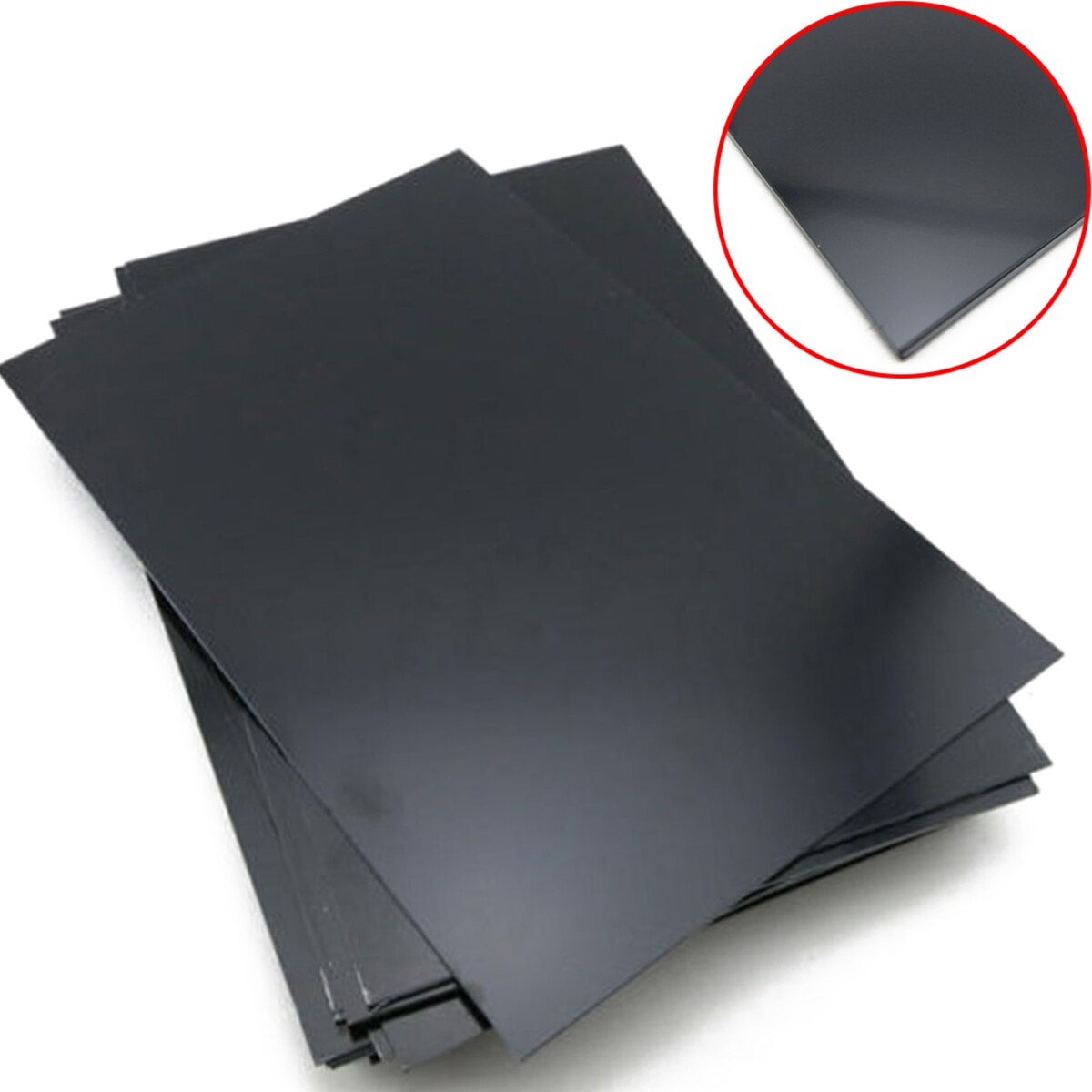 1 Stuks Duurzame Zwart Abs Styreen Plastic Vlakke Plaat Plaat 0.5Mm Dikte