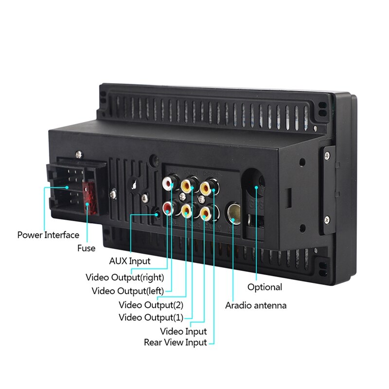 2 din bilradio 7 tums spelare  mp5 press sn bluetooth multimedia fm aux usb sd-kort hd-spelare  mp5