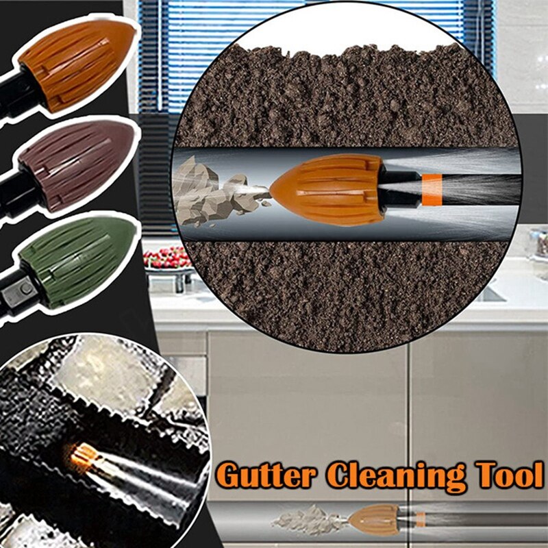 The Water Rocket Cleaning Nozzle Drain Pipe Cleaning Tools Pipe Dredge Flusher