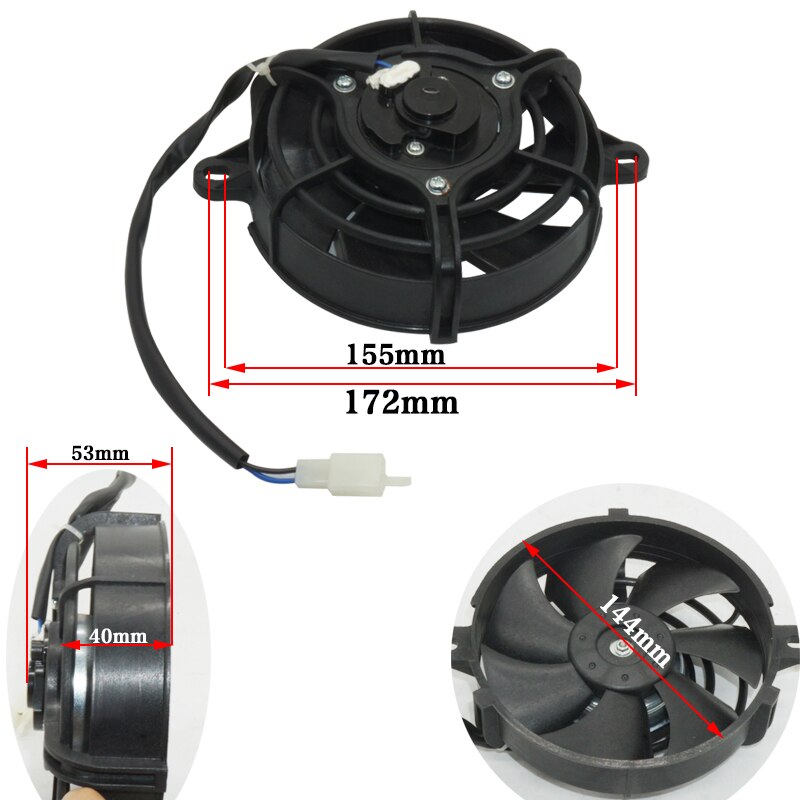 Motorcykel ydeevne radiator radiator ventilator roterende blade 200 cc to 250 cc løbehjul i køler  nc250 atv: Stor