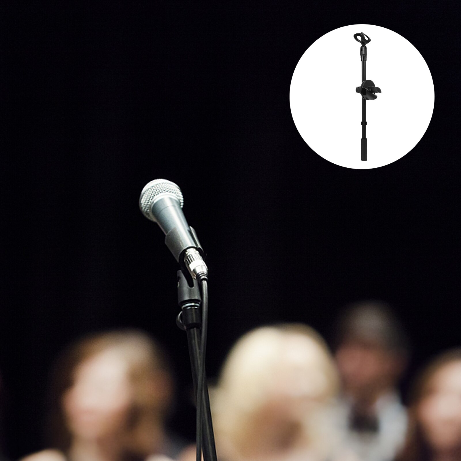 1set Microphone Stand Boom Arm Mic Tilting Rotating Boom Arm for Podium Home