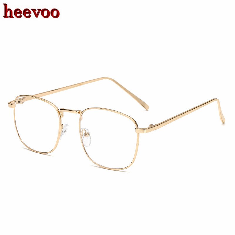 gafas con montura metálica clásicas Retro elegantes para mujer, gafas de de , gafas cuadradas Unisex transparentes