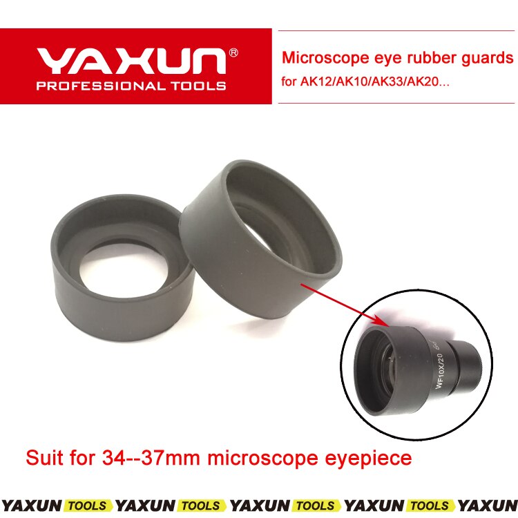 2 Stuks Stereo Microscoop Oculair, Rubberen Platte Hoek Oogschermen