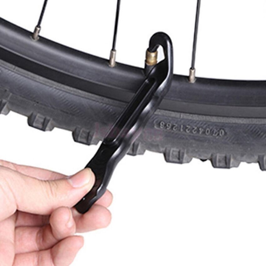 1pc dækhåndtag til cykeldæk, plastik dækhåndtag lirkeåbner breaker nylon dækreparationsværktøj til cykeldæk - sort, rød