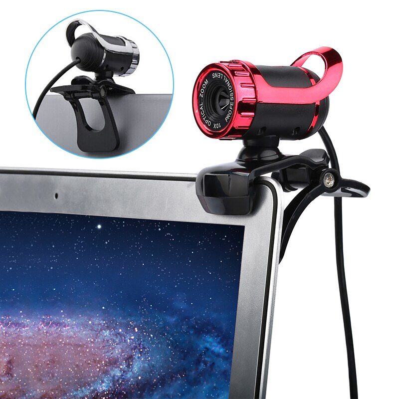 Webcam HD Camera USB Web Cam Internet Adjustable Focal Length Online Lecture Meeting Live with Mic for Laptop Computer Desktop