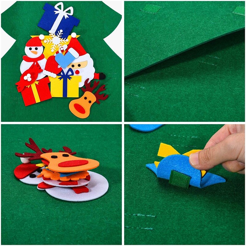 DIY Felt Christmas Tree for DIY Christmas Decorations, Wall Hanging Christmas Tree Home Decoration, for Children