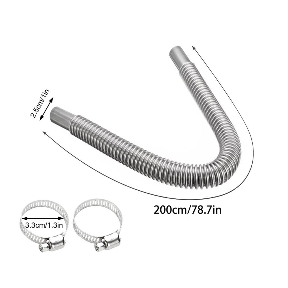 Tuyau D'échappement 120 Cm En Acier Inoxydable Avec Silencieux - Pour Chauffage Auxiliaire Voiture
