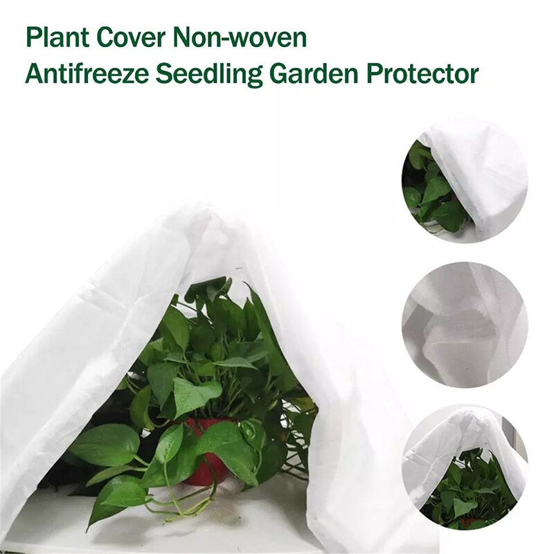 Non-woven Plant Cover Fabric Antifreeze Seedling Garden Flower Plant Protector For Winter Freeze-proof Cold-proof Keep Warm