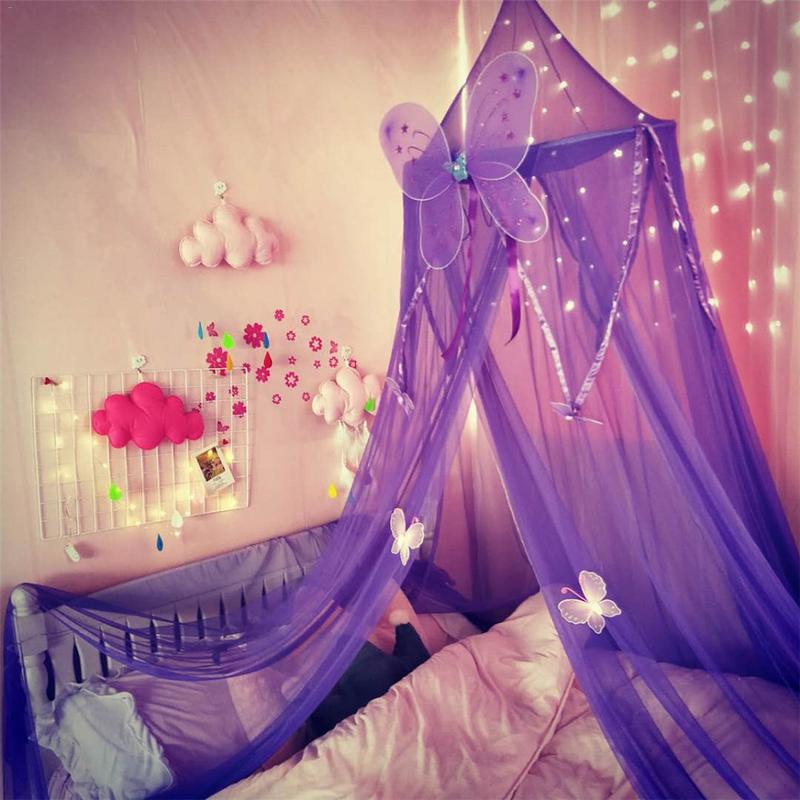 Romantic Pink Round Mosquito Lace Net For Baby Hung Dome Bed Dome Tents Baby Adults Ceiling Hanging Canopy Decor