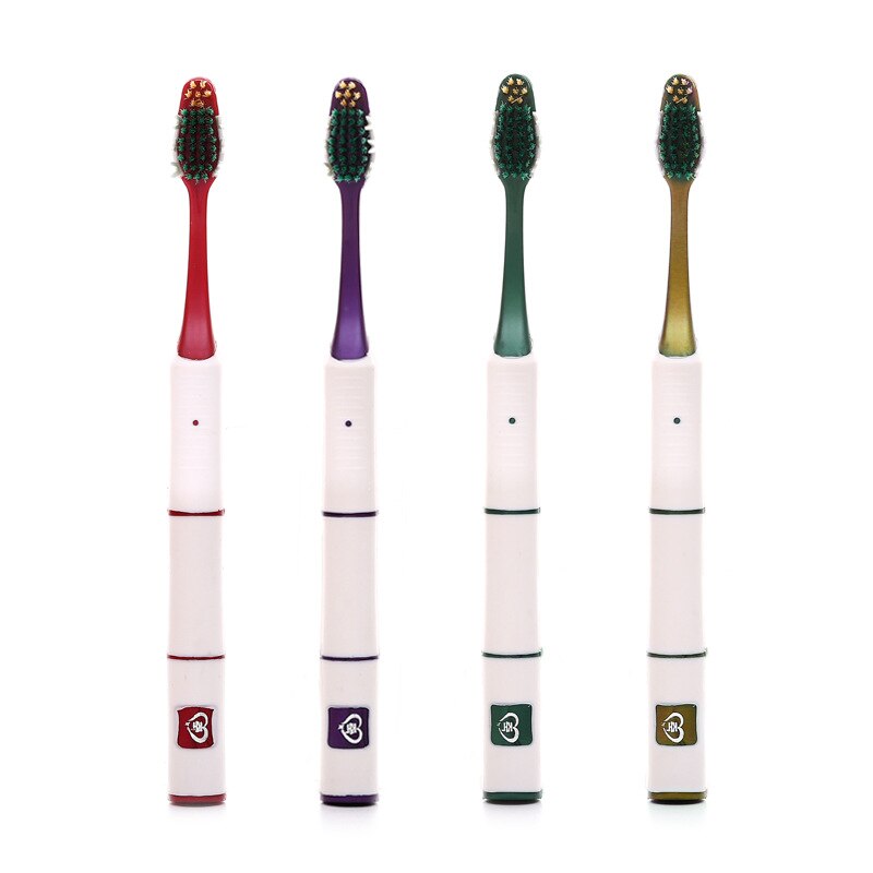 4pcs/Pack Natural charcoal eco bamboo toothbrush Family Pack