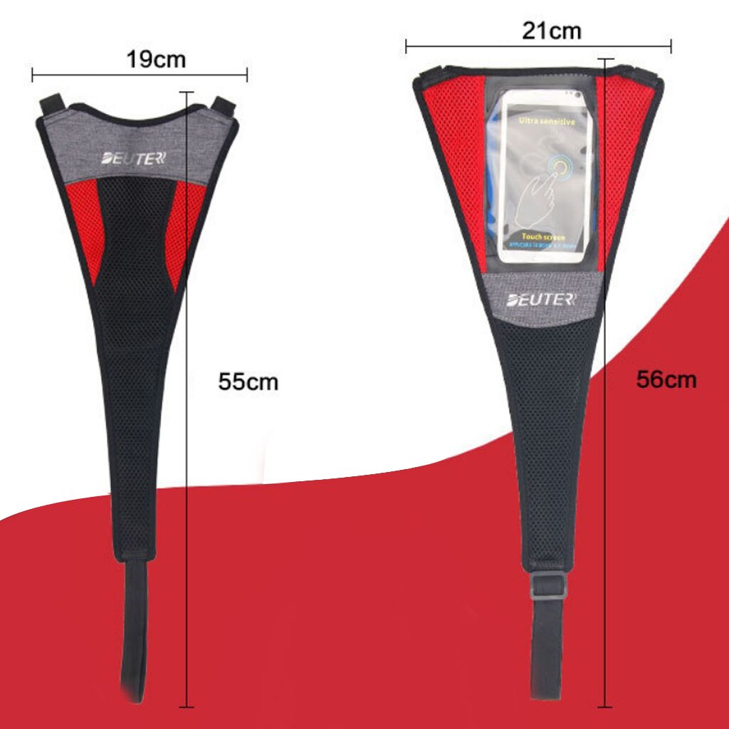 Cubierta para el sudor del marco de la bicicleta para interiores, protector de Red que absorbe el sudor, Correa con soporte para teléfono, Negro, Rojo, 58x23cm