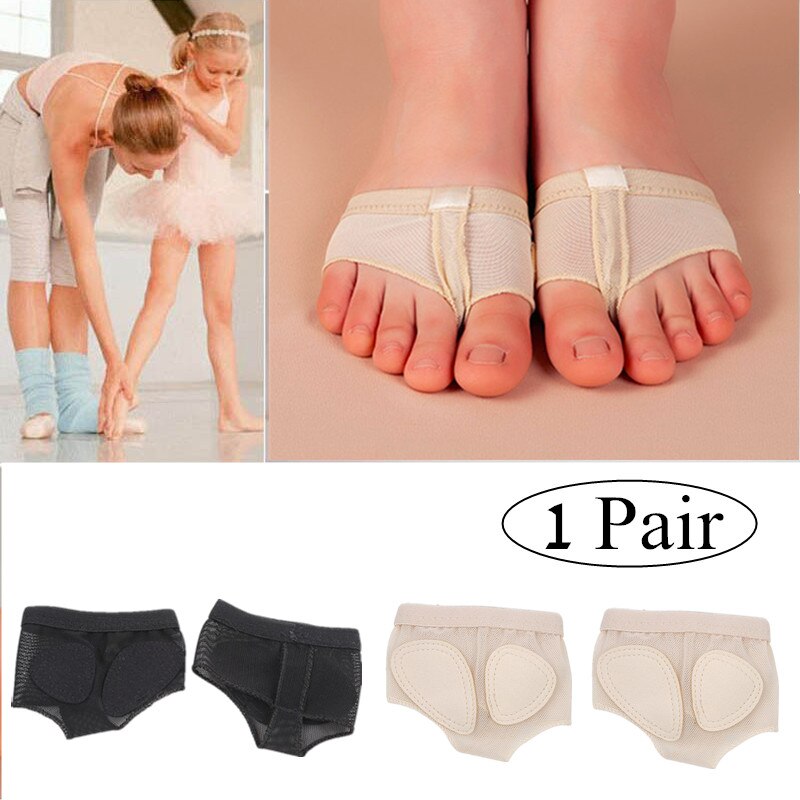 1 paar XS-XL Atmungsaktive Bauch Dance Ballett Halb Sohle Elastische Kappe Pad