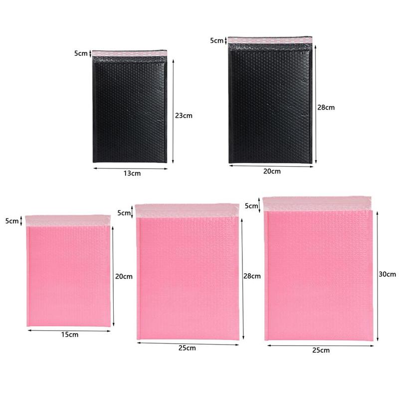5size Pink Bubble Envelope Bag Poly Bubble Mailer Waterproof Envelopes Composite Bag Mailing Self Sealing Padded Shockproof L7F6