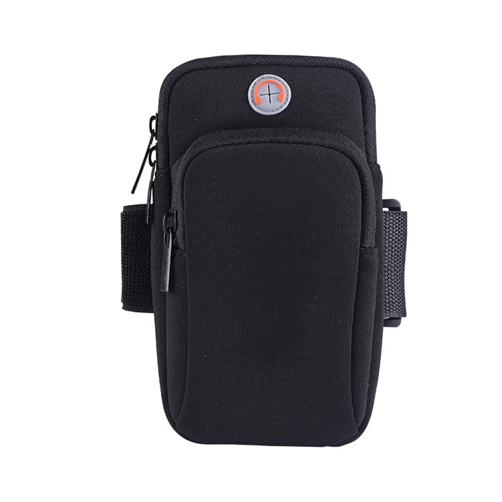 Funda deportiva para brazo móvil para correr para hombre y mujer, bolso de muñeca para teléfono, equipo de Fitness, para exteriores: black