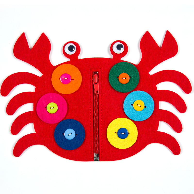 Boutons à fermeture éclair à main, enseignement manuel de la maternelle, bricolage tissu à tisser, jouets éducatifs d'apprentissage précoce pour enfants, aides Montessori