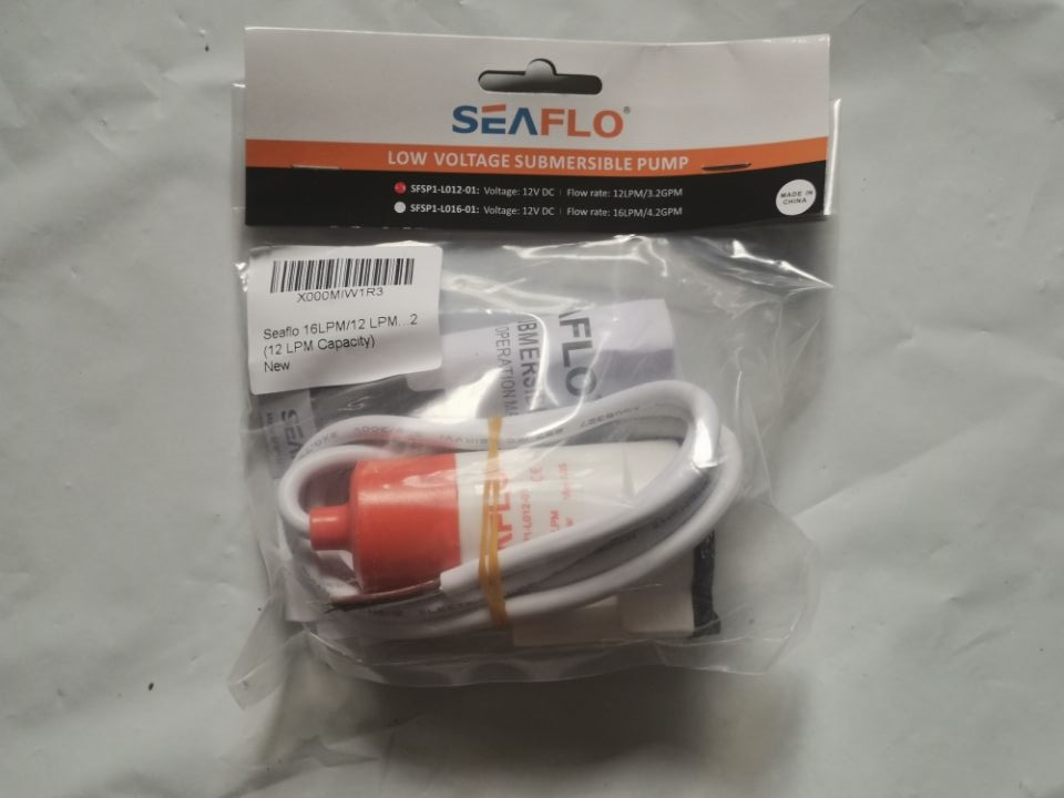 SEAFLO SFSP1-L012-01 12 V 0,6 Bar 12 LPM Mini-Tauchbilgenpumpe für Wohnmobil-Marine-Stiefel