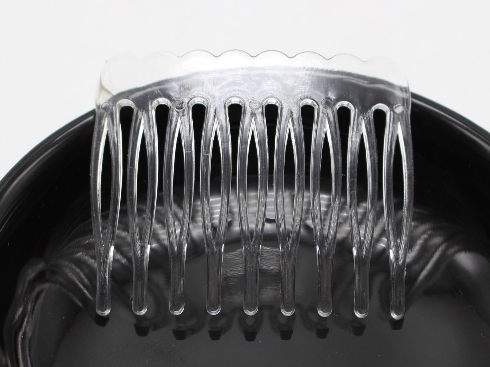 50 fermagli per capelli lisci in plastica trasparente pettini laterali Pin Magic Grip Hair Pin 46mm