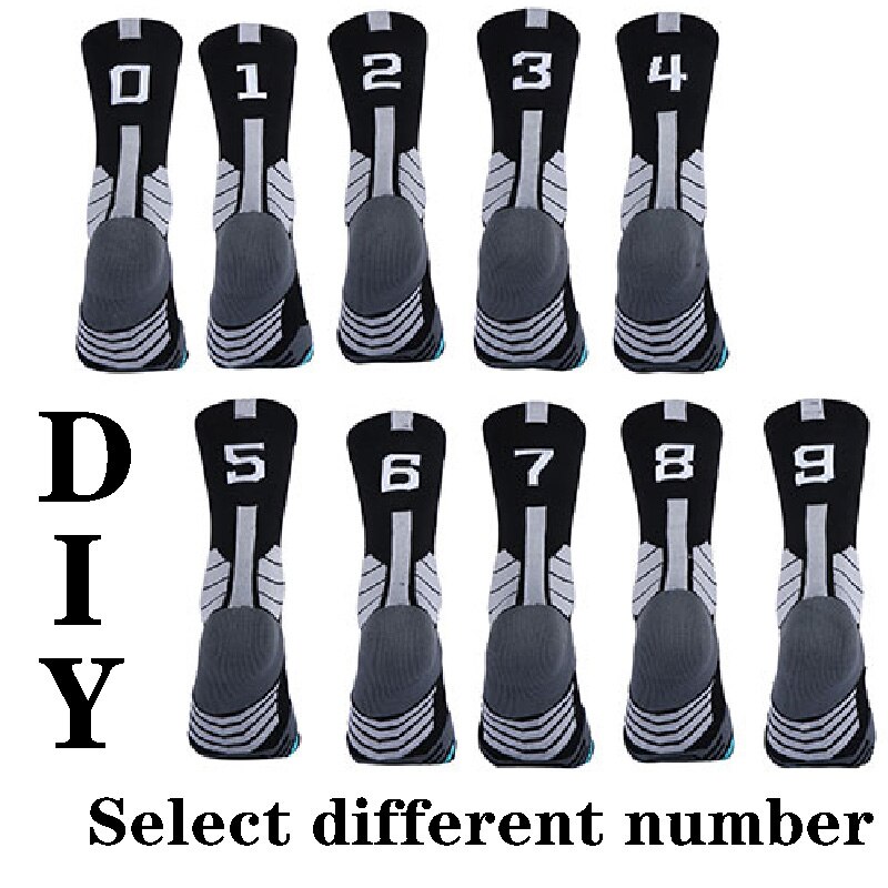 Elite Basketball Socken Männer Compression Radfahren Socken Mit Anzahl Männer Handtuch Bottom Außen Sport männer socken: Choose number