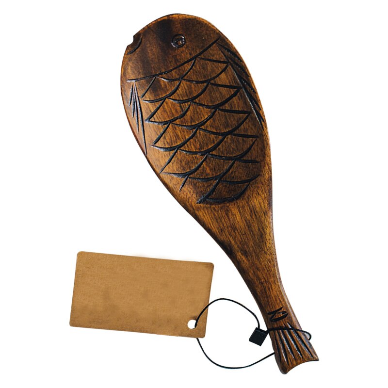 Spatule à riz en bois massif, sculpture en bois de , ustensiles de cuisine en bois, ensemble d'artisanat en bois: Default Title