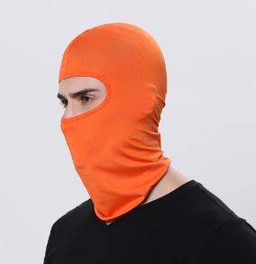 Skimasker voor heren Volgelaatsmasker Bivakmuts Zwarte skimaskers die nekbeschermer bedekken Beschermende hoofdbedekking voor motorfietsen: Oranje