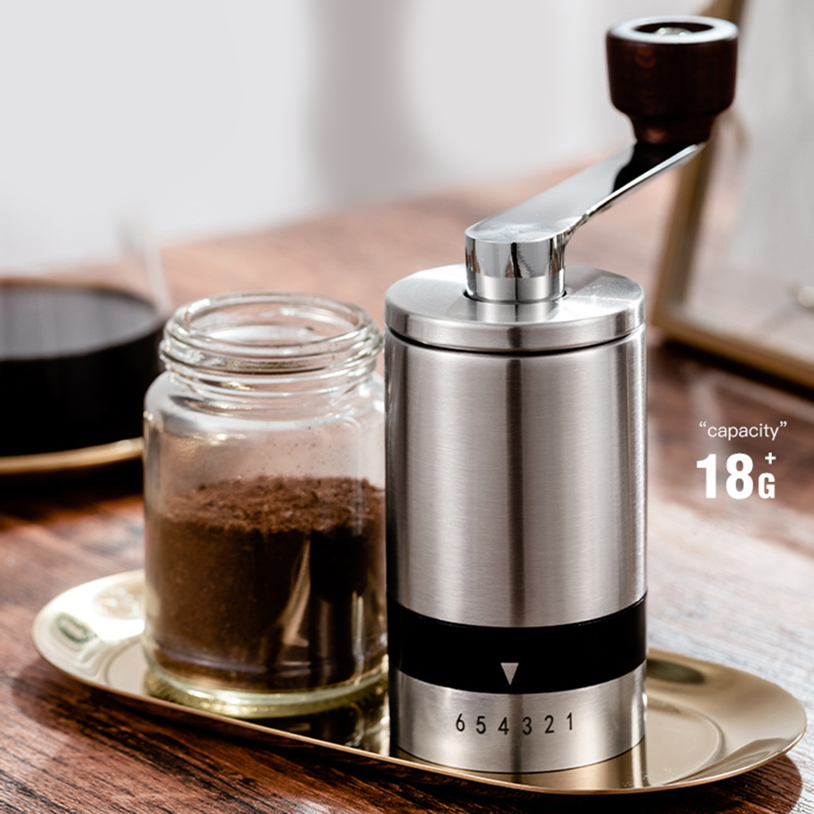 Hand Manual Coffee Grinder Adjustable Coffee Bean Mill Stainless Steel Kitchen Mills Tools