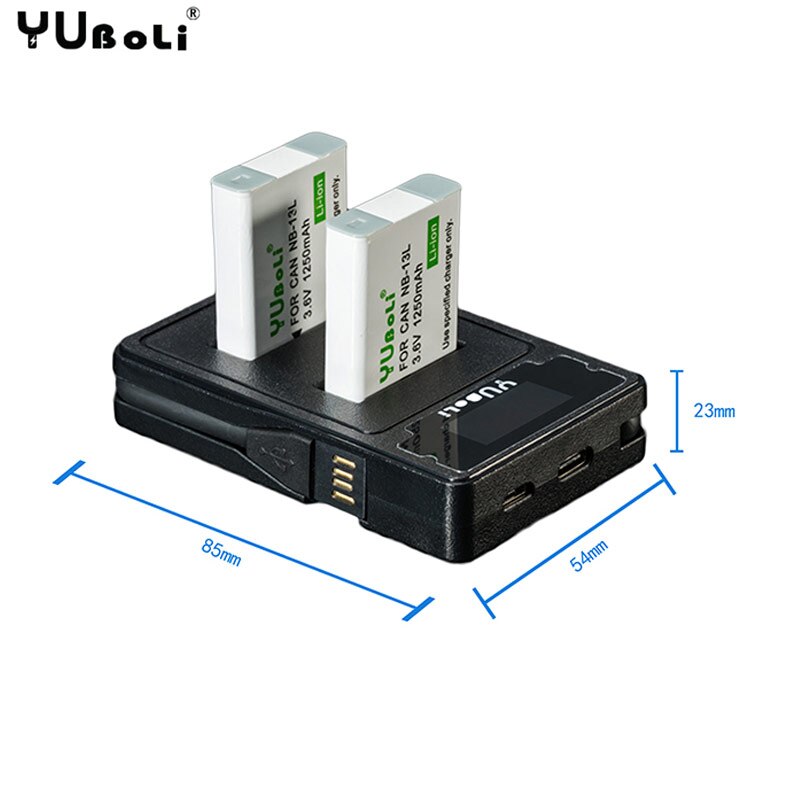 Batterie nb -13l nb 13l nb13l + chargeur lcd double usb pour canon powershot  g5x g7x g9x g7 x mark ii  g9 x,sx620 sx720 sx730 hs