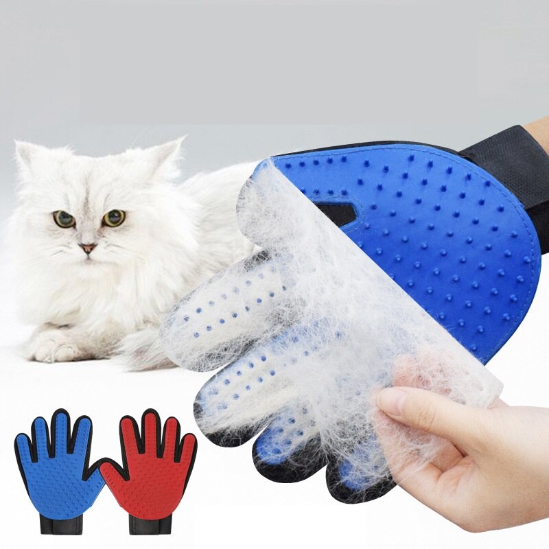 Pettini per gatti per cani guanti per toelettatura per animali domestici peli di gatto rimuovere la spazzola pettini per la pulizia del despargimento del cane guanti da massaggio forniture per gatti