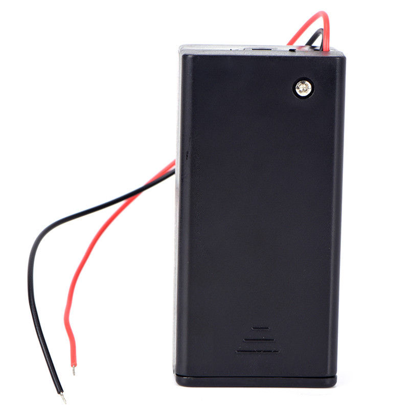 1PC 9V Battery Case 9V Volt PP3 Battery Holder Box DC Case With Wire Lead ON/OFF Switch Cover