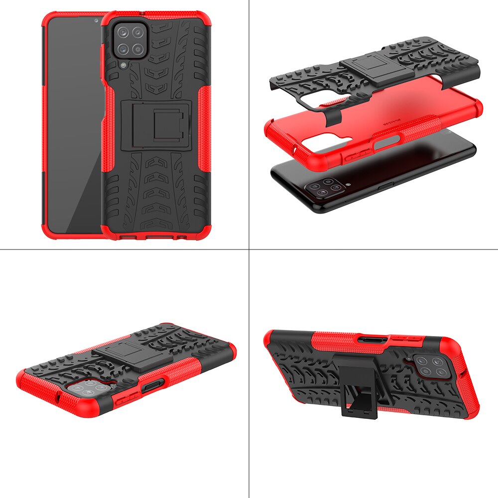 6.5 ''Shockproof Armor Rugged Bumper Shell Coque Voor Samsung Galaxy A12 GalaxyA12 5G 4G Case Fundas Pc tpu Stand Cover Behuizing