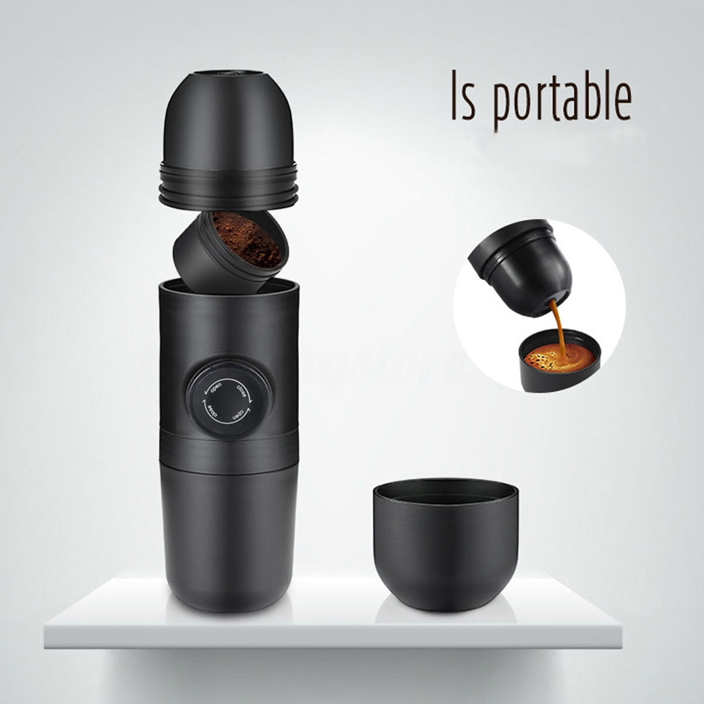 Manual Coffee Maker Hand Operated Espresso Machine Pot Portable Outdoor Travel