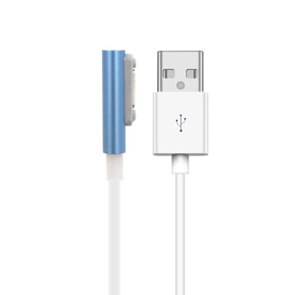 100cm magnetiske usb-opladerkabel til sony xperia  z3 l55t z2 z1 compact  xl39h: Blå