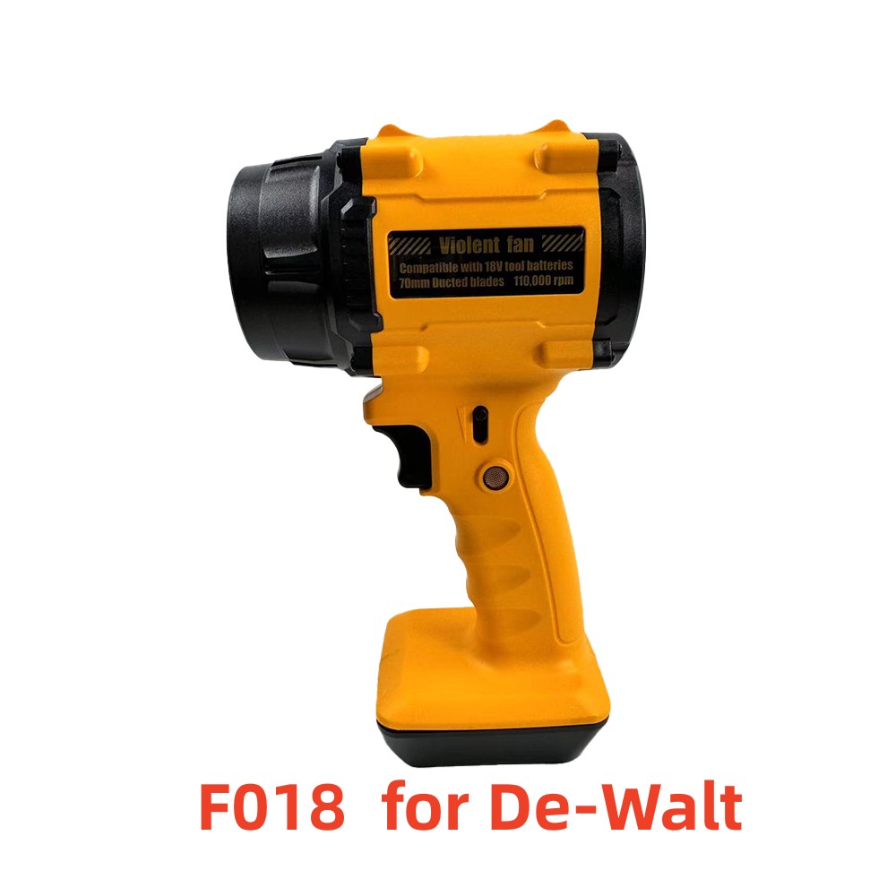 Jet-Gebläse, tragbarer heftiger Turbo-Lüfter für Makita/Dewalt/Milwaukee, 18 V, 20 V Lithium-Batterie, kabelloser Handventilator, 12-Blatt-Blatt-Blatt: Orange
