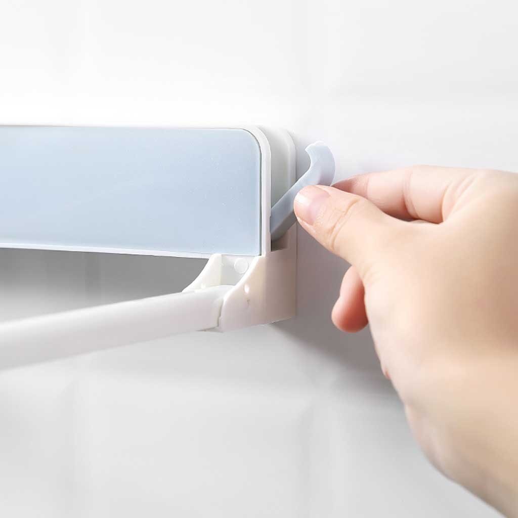 Étagère murale en plastique pliable en plastique, meuble de rangement pour lavabo, Pot, étagère, contenant des accessoires de cuisine auto-adhésif