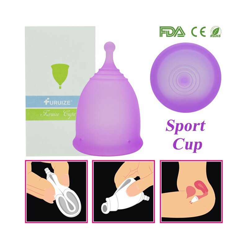 Copa menstrual para mujer, Copa de higiene femenina, Copa Menstrual reutilizable de grado médico de silicona, 100%