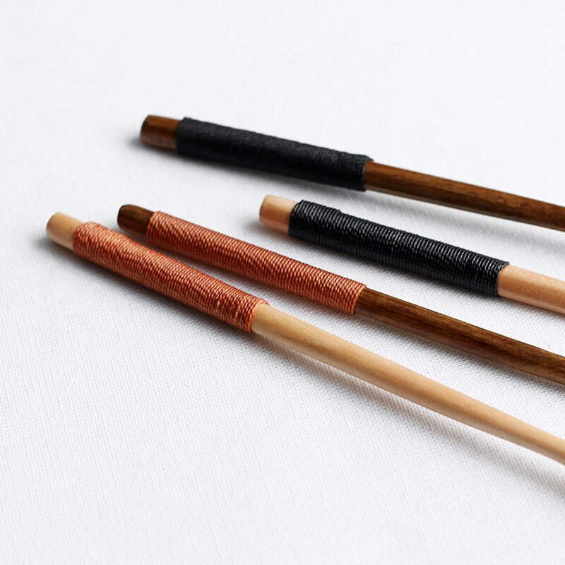 6Pcs/Set Handmade Wooden Long Teaspoons Japanese Style Dessert Spoon Honey Coffee Mixing Spoons Kitchen Tableware