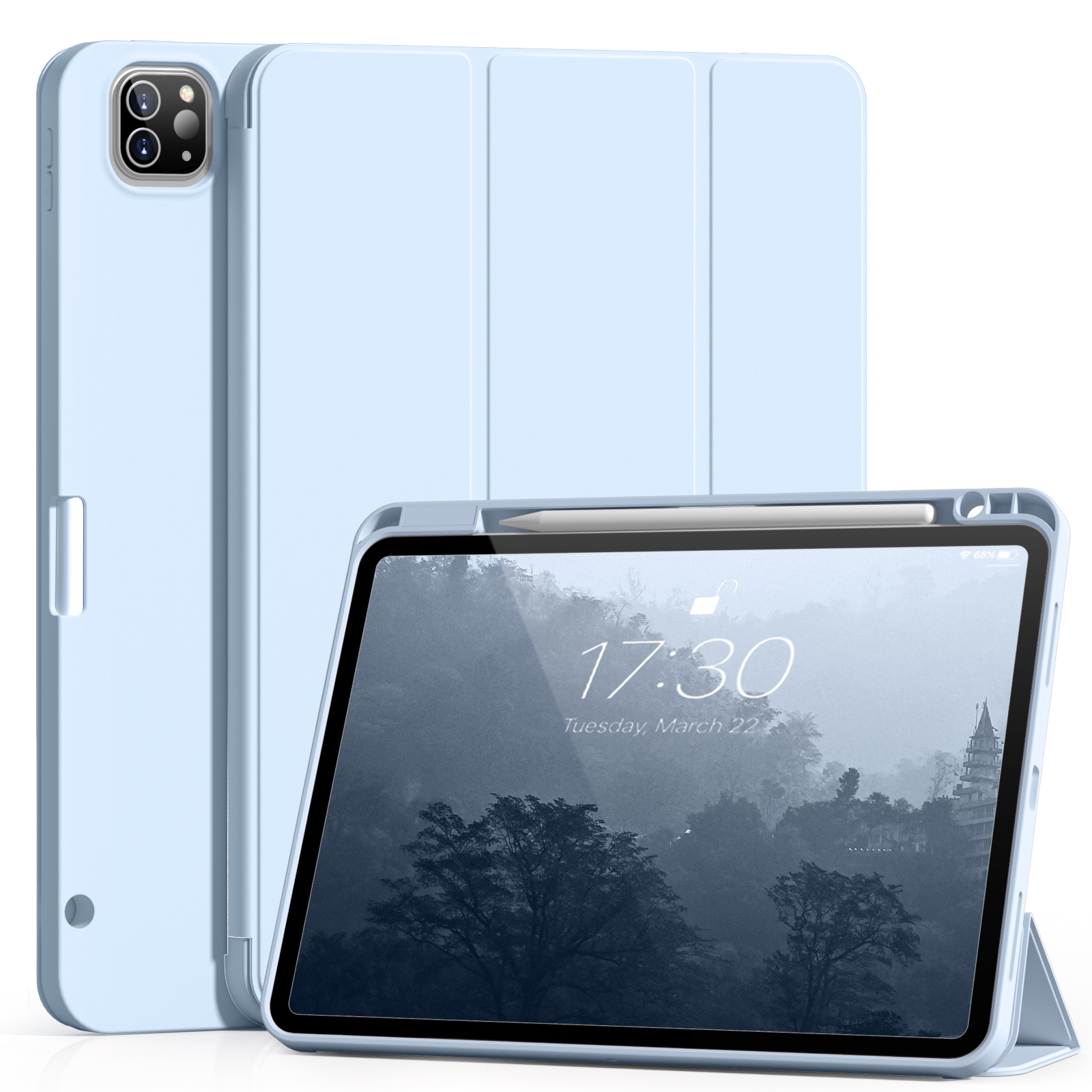 RBP para iPad Pro 11 de 12,9 pulgadas con estuche para lápices, para iPad Air 4/5ta generación 10,9 pulgadas mini 6 funda suave y delgada para tableta de TPU: NINE / other