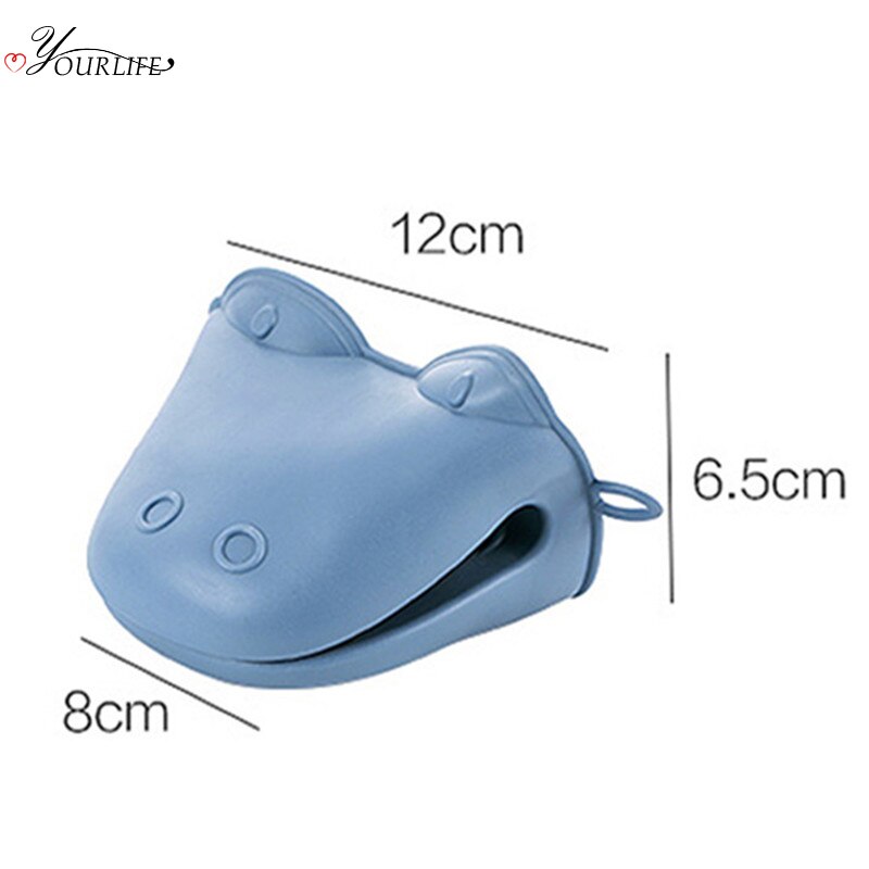 OYOURLIFE Cartoon Silicone Microwave Oven Gloves Oven Mitts Thickened Heat Resistant Slip-resistant Kitchen Gloves Pot Holder