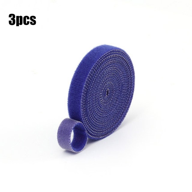 Lazos de nailon para plantas, 5m, lazo de Velcro para jardín, cinta con forma de planta, gancho, lazo de caña de bambú, accesorios de jardín: BLUE