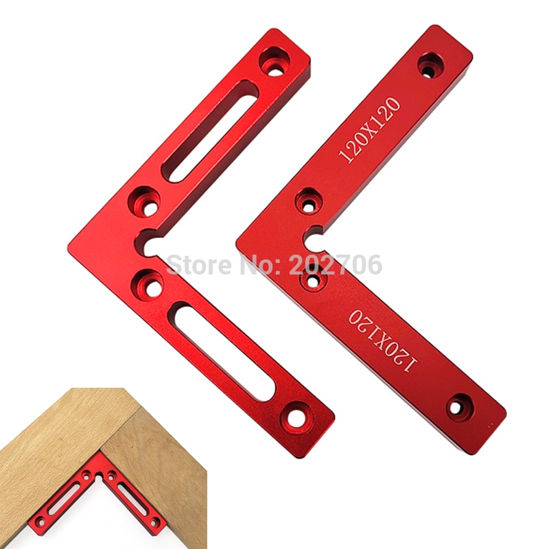 90 Degree 120X120 Positioning Squares 4.7" x 4.7" Aluminium Alloy Right Angle Clamps Woodworking Carpenter Tool L Block Square