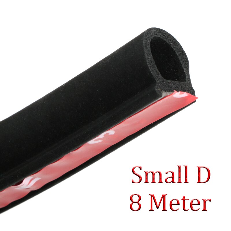 2 ~ 8 Meter Waterdicht Kleine D Autodeur Rubber Epdm Rubber 3 m Auto Deur Afdichting Auto Rubber Auto-Styling Accessoires: 8 meter