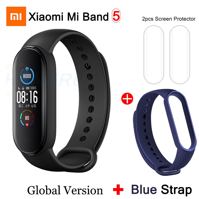 Globale Versione Xiaomi Mi Banda 5 Braccialetto Fitness Tracker Wristband OLED Colorato Dello Schermo Intelligente Impermeabile Monitor di Frequenza Cardiaca Fascia: style9