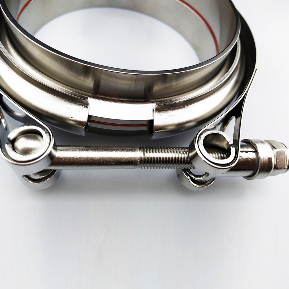 ZUCZUG1.5-5.0" Stainless steel V band clamp with sealing ring Aluminum flange kit for exhaust pipe clamps