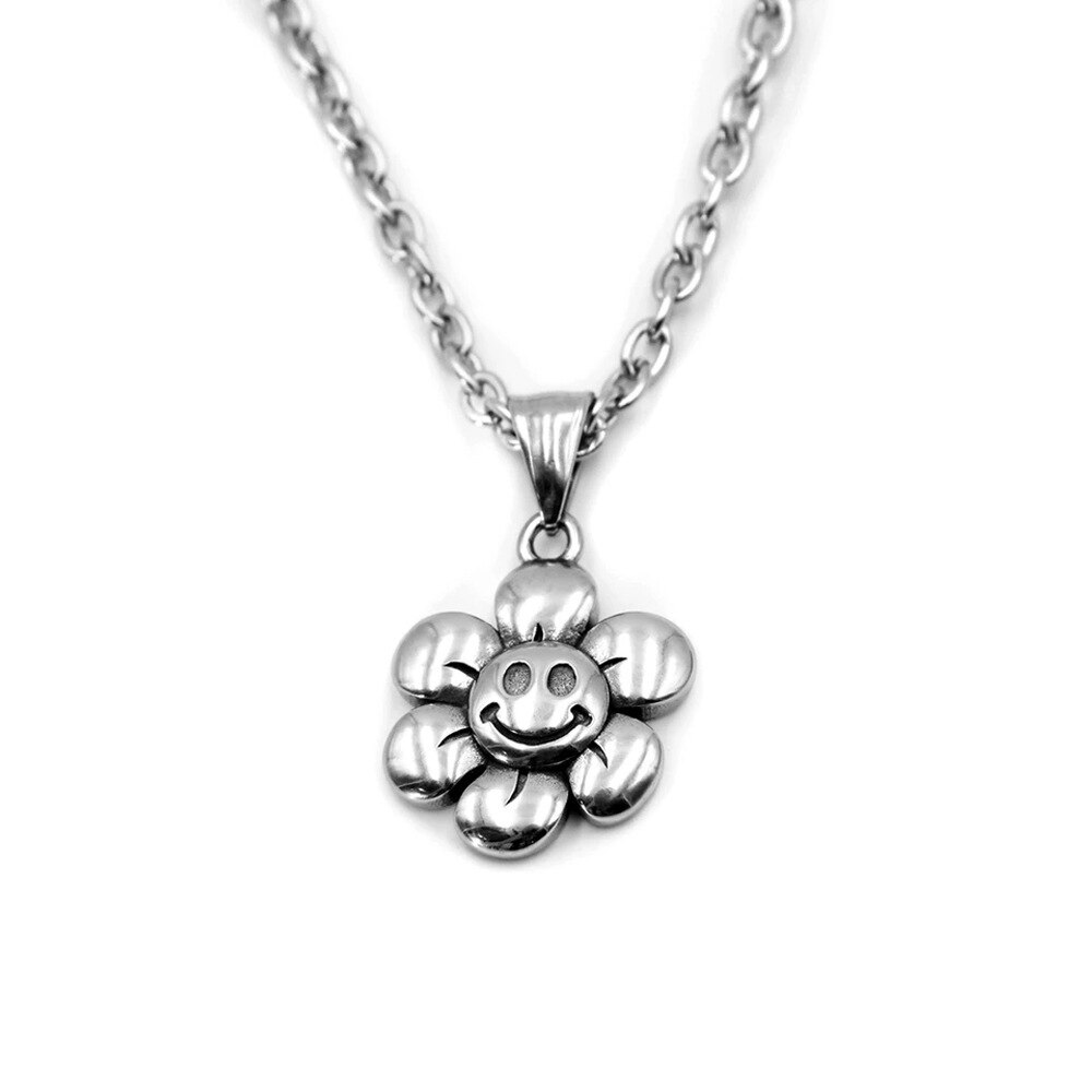 Kreative Jahrgang Punk Schmetterling Schädel Schwert Herz Blume Anhänger Halskette für Männer Frauen Kühlen Sonne Teufel Skelett Halskette Schmuck: 04