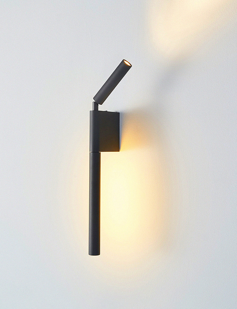 Lámpara Led nórdica para mesita de noche, candelabro de pared minimalista escandinavo para Hotel, sala de estudio, lámpara de lectura, luces giratorias montadas en la pared, blanco