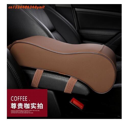 Para Mitsubishi Eclipse Cross caja de reposabrazos Central de coche 3D accesorios de cubierta de cuero Artificial, estilo de coche: Marrón