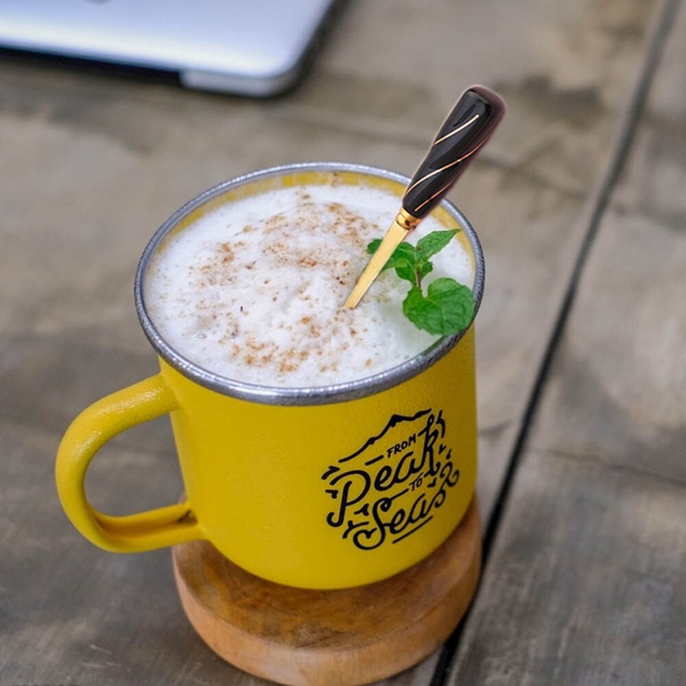 Flower Spoon Ceramic Handle Stainless Steel Tea Coffee Spoon Teaspoons Coffee Stirrers Mixing Spoon Drink Tablewar